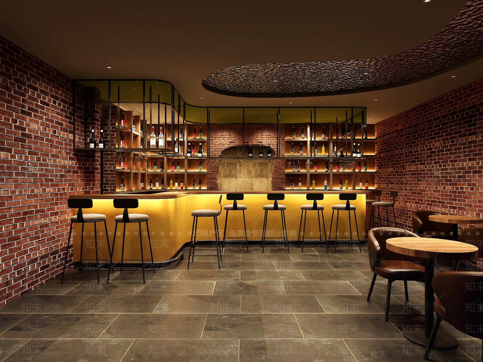 工业风酒吧3D模型下载【ID:499512478】