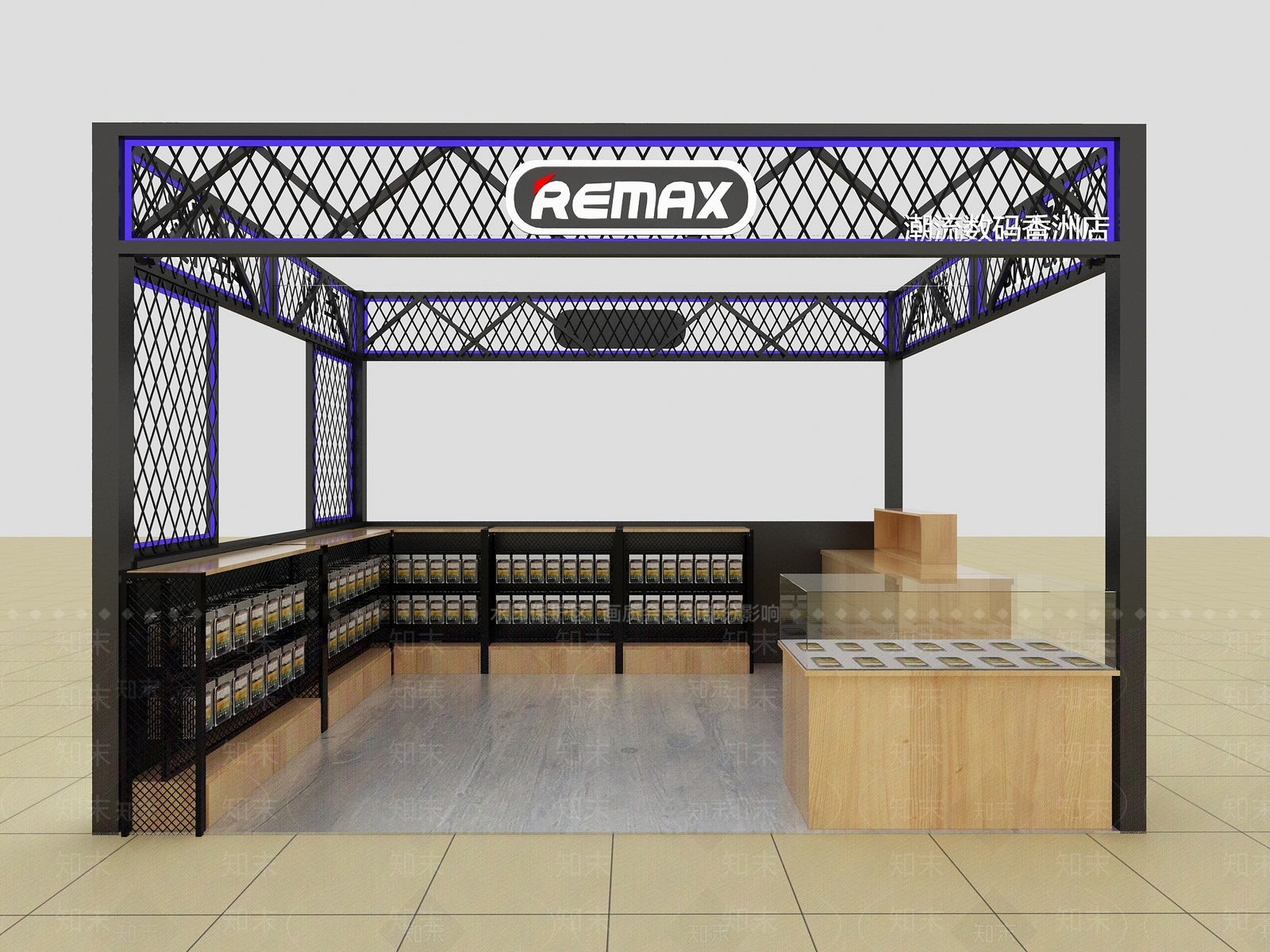 现代手机展位3D模型下载【ID:199514959】