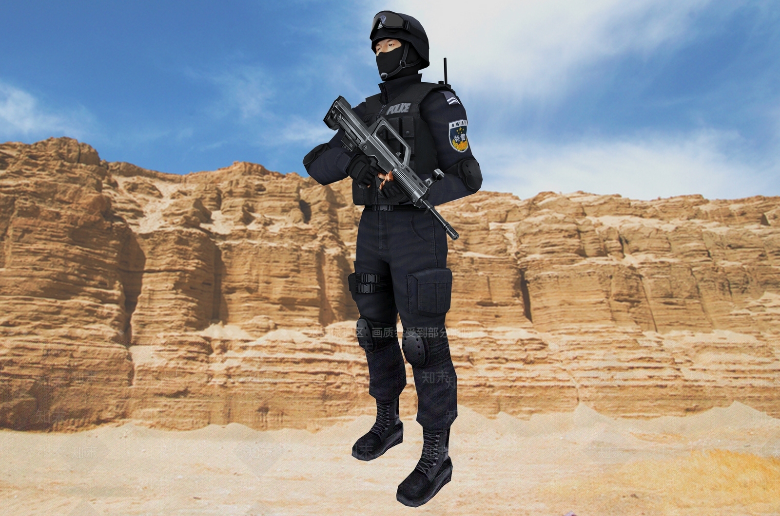 现代武警男人3D模型下载【ID:699515463】