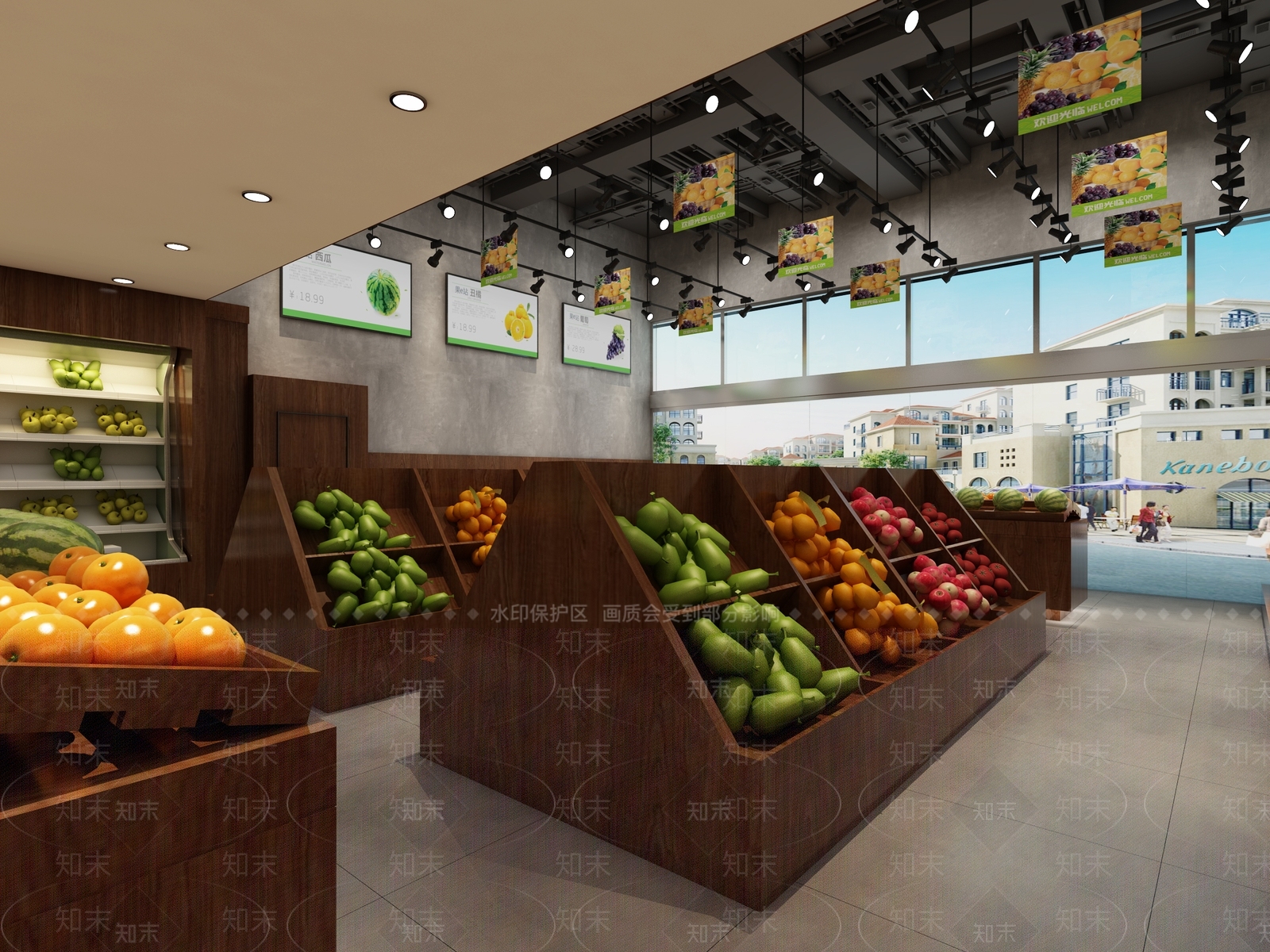 现代水果店3D模型下载【ID:699516318】