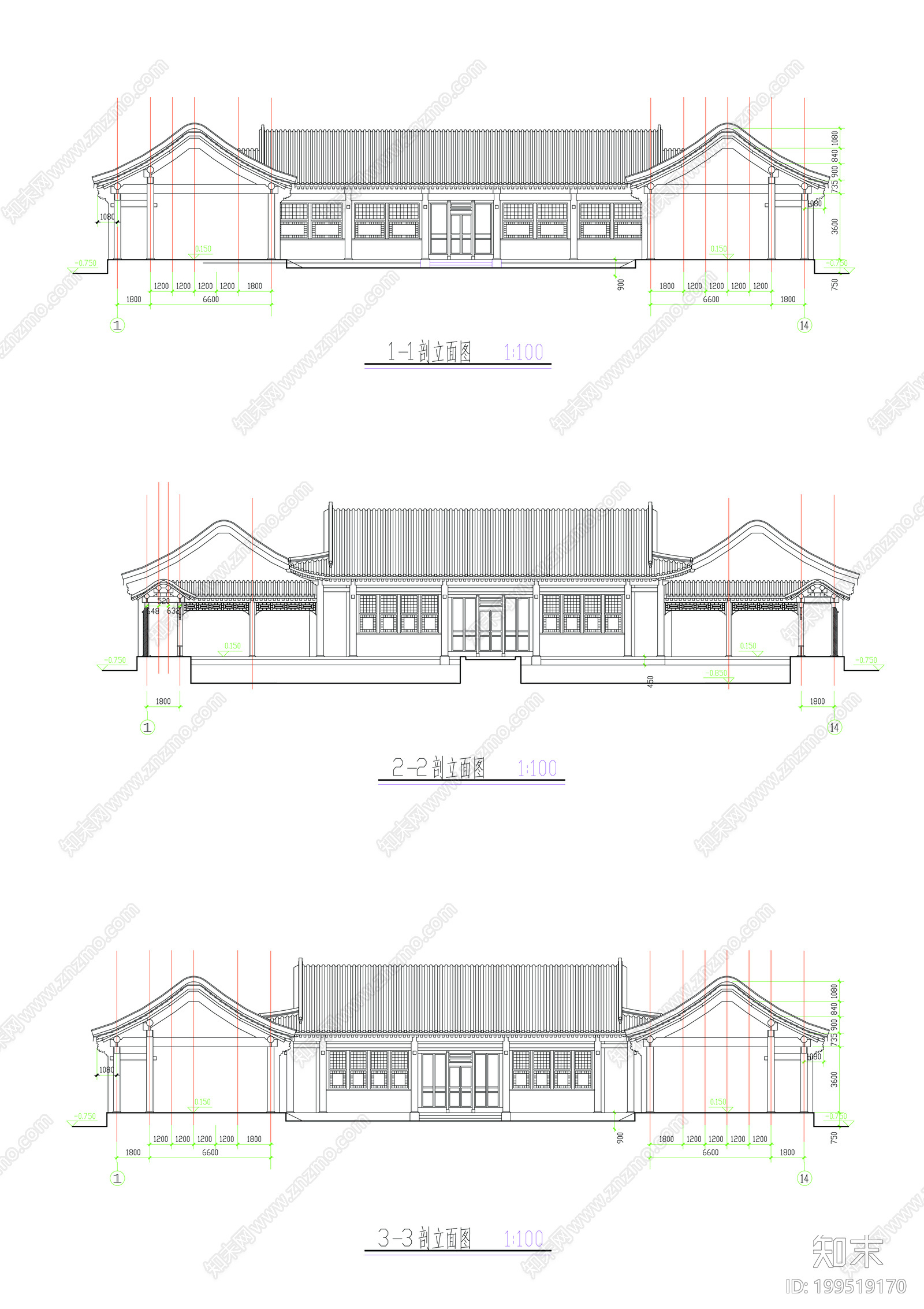 四合院cad施工图下载【ID:199519170】