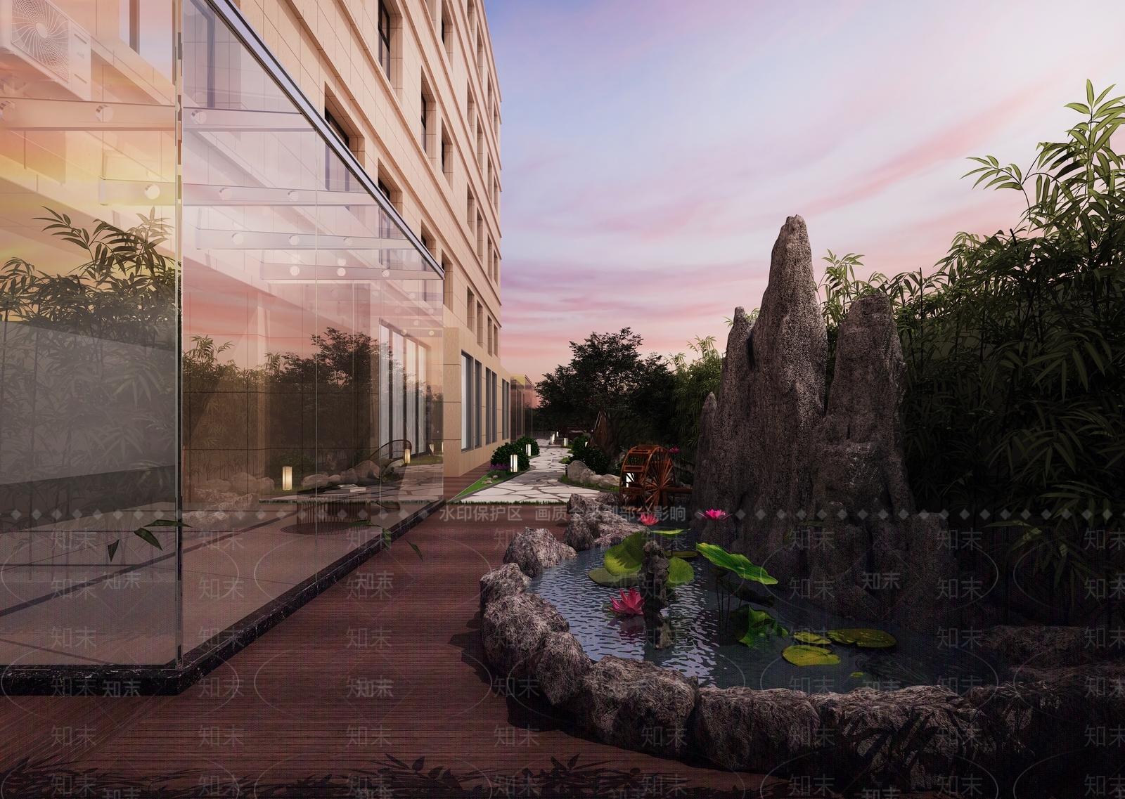 现代空中花园庭院3D模型下载【ID:299520311】