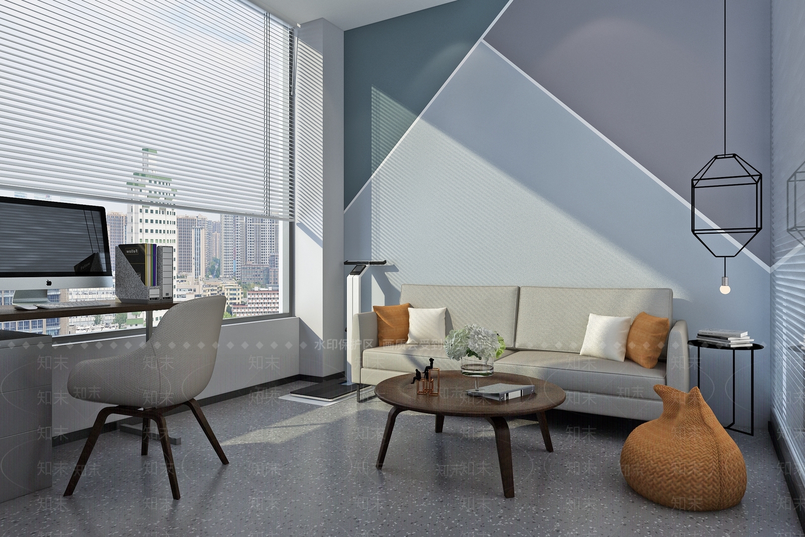 北欧办公室3D模型下载【ID:899525041】