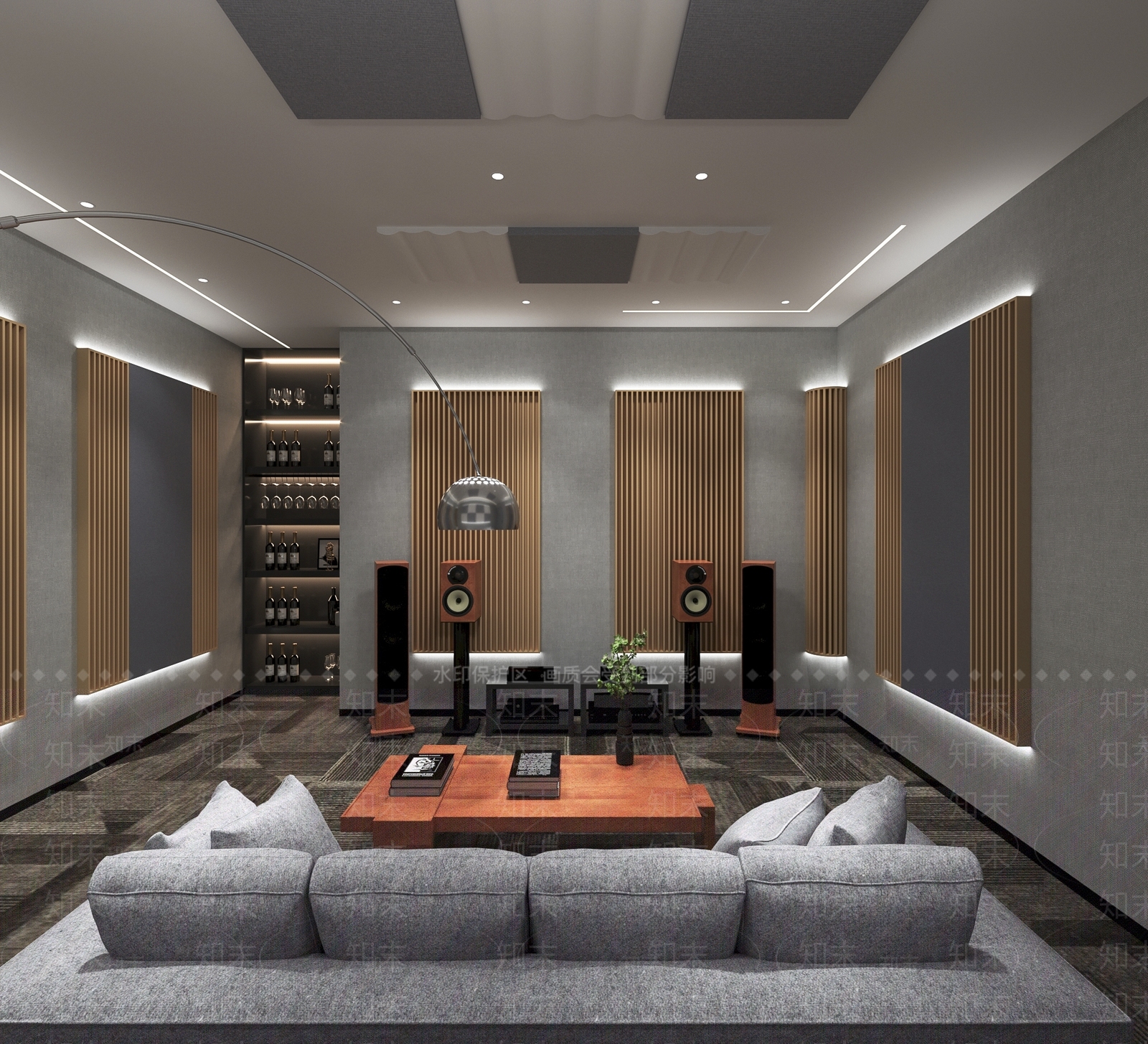 现代家居影音室3D模型下载【ID:299528504】