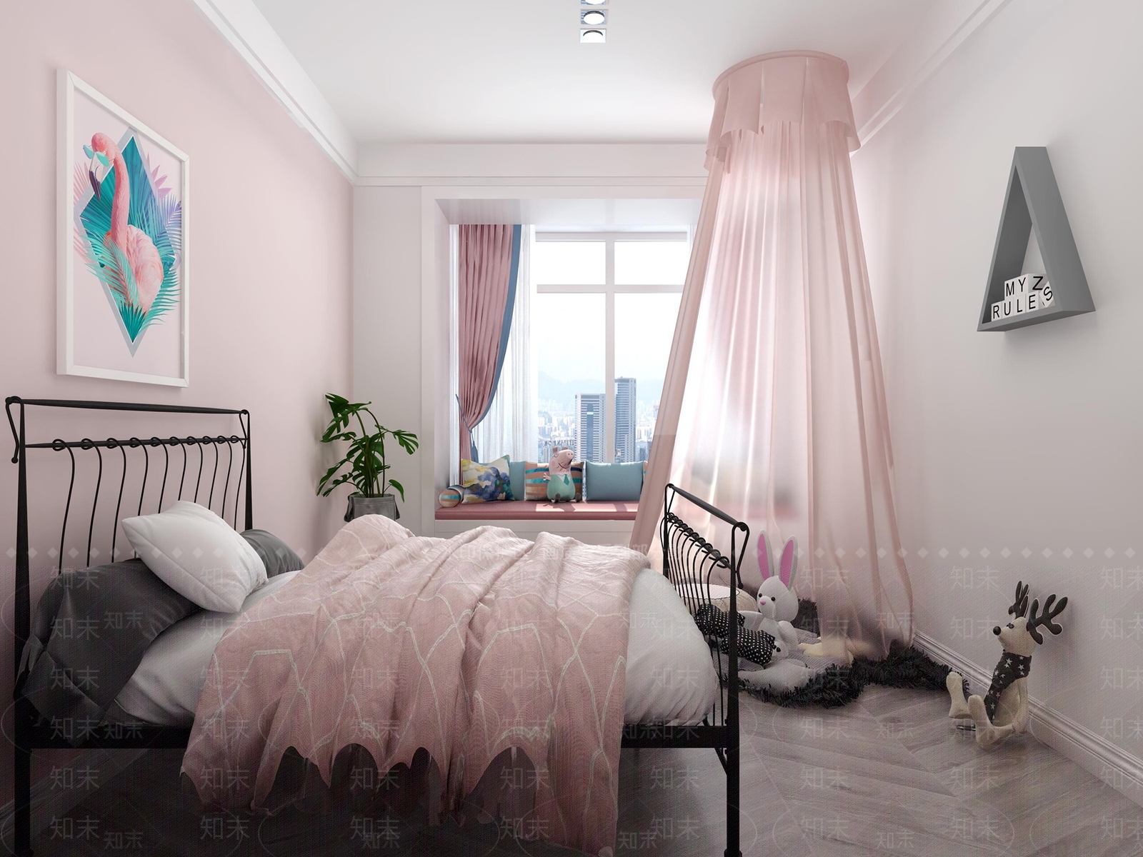 现代儿童房SU模型下载【ID:899529848】