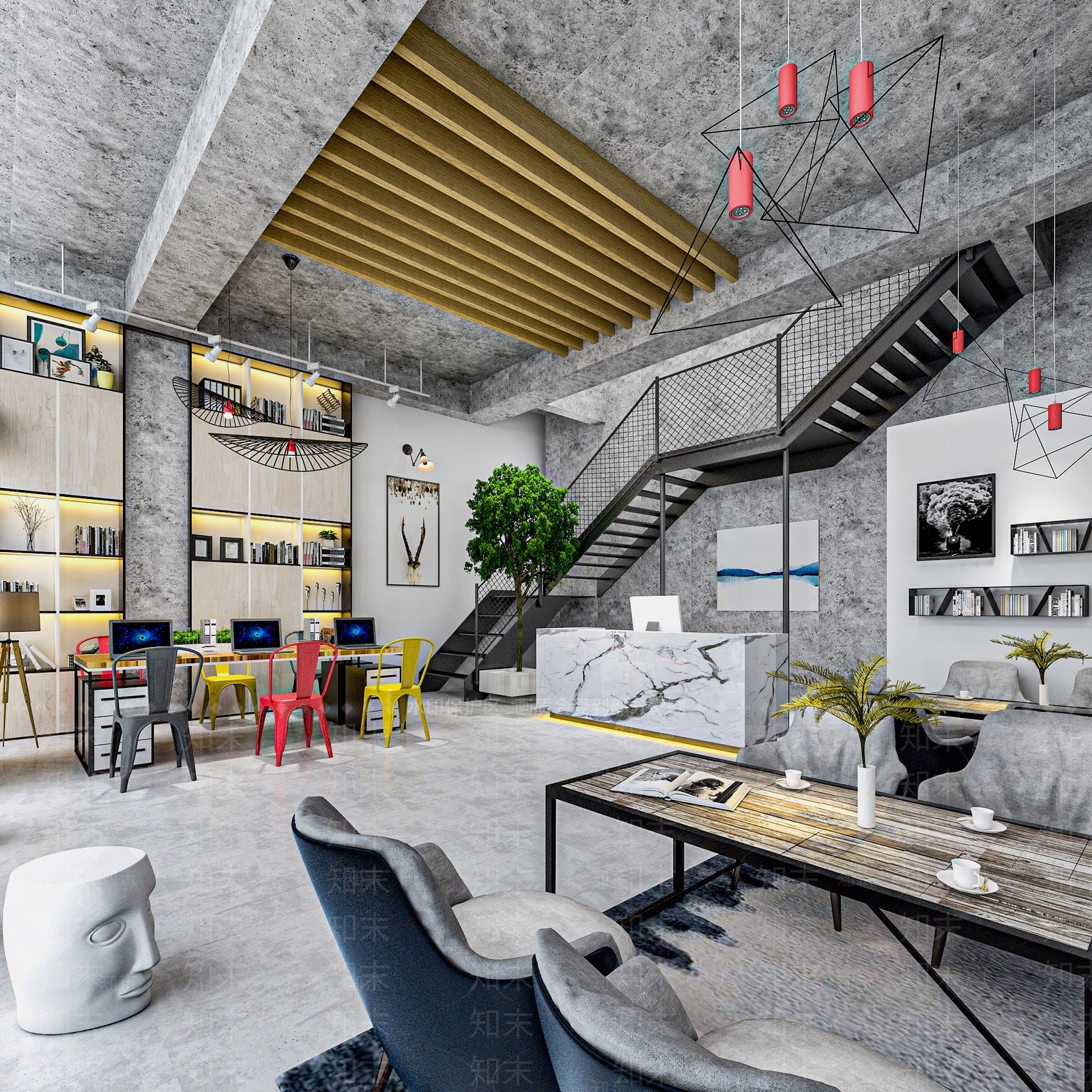 现代摄影店SU模型下载【ID:199534128】