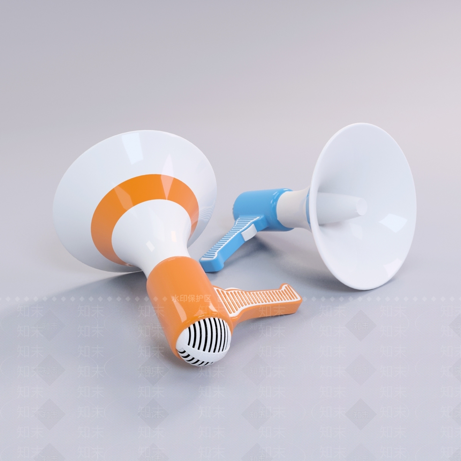 现代喇叭3D模型下载【ID:699536007】