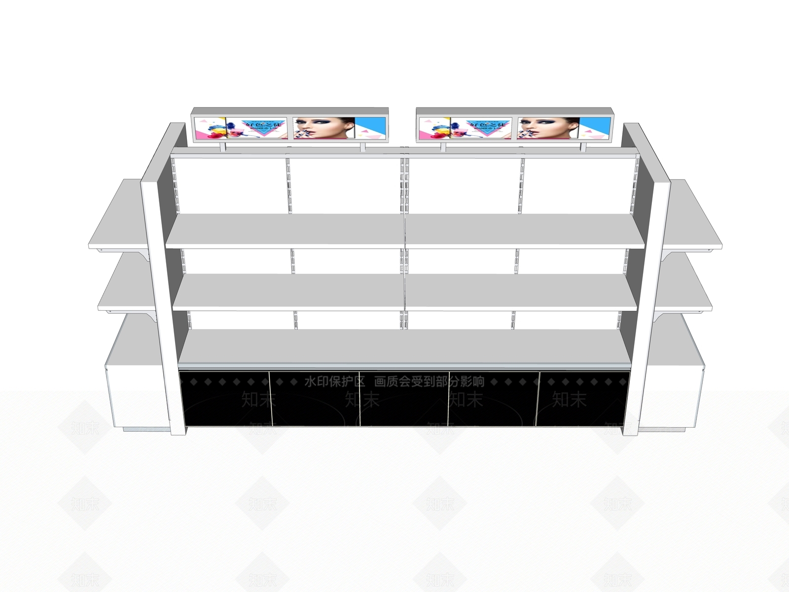 现代化妆品展架SU模型下载【ID:799537173】