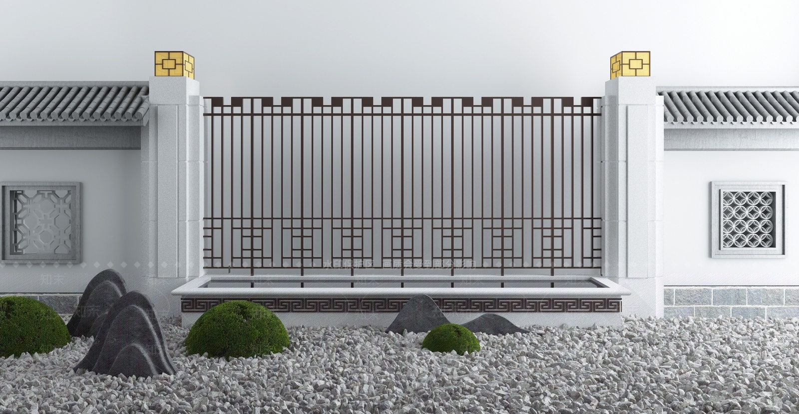 新中式牌楼牌坊3D模型下载【ID:999541216】