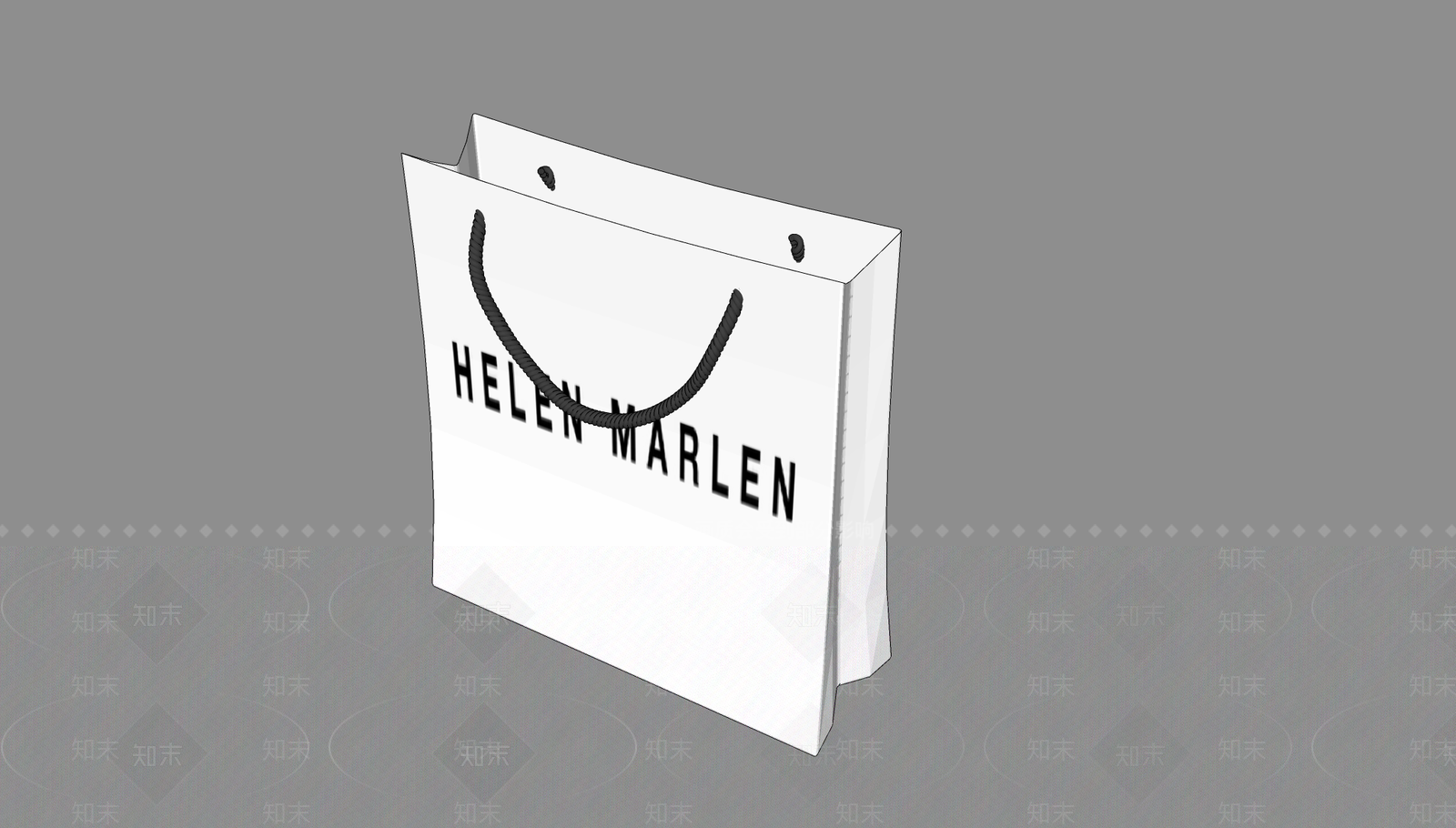 现代手提纸袋SU模型下载【ID:799544241】