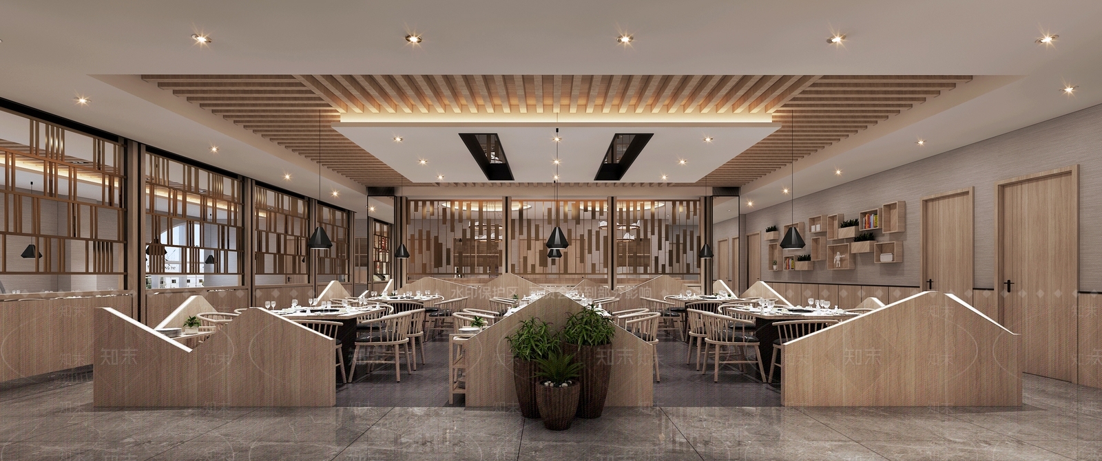 新中式火锅店3D模型下载【ID:399545205】