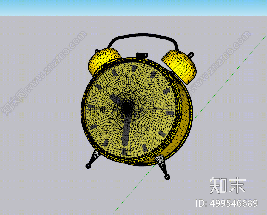 现代闹钟SU模型下载【ID:499546689】