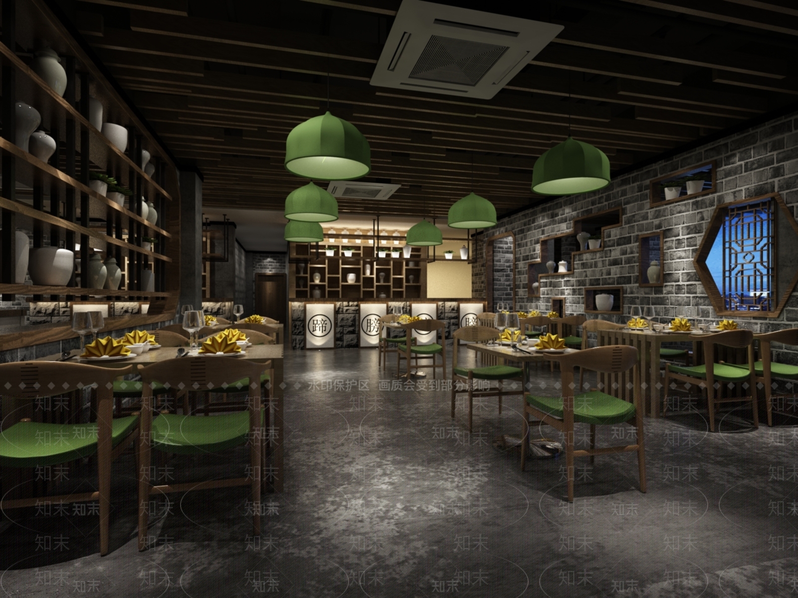 新中式快餐店SU模型下载【ID:999550508】