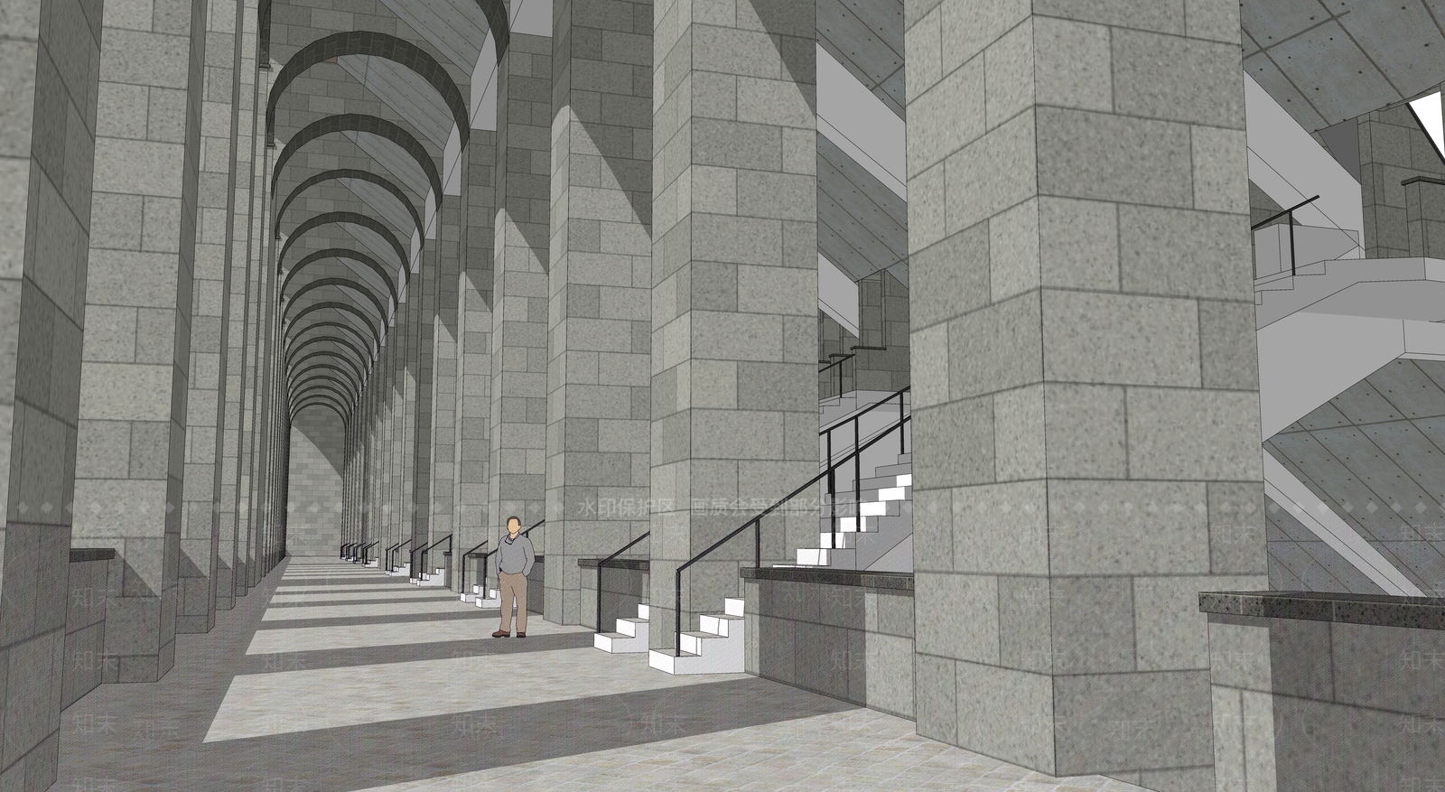 简欧体育建筑SU模型下载【ID:499572918】