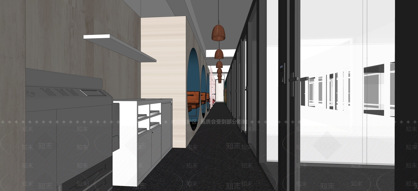 现代办公室SU模型下载【ID:399576192】