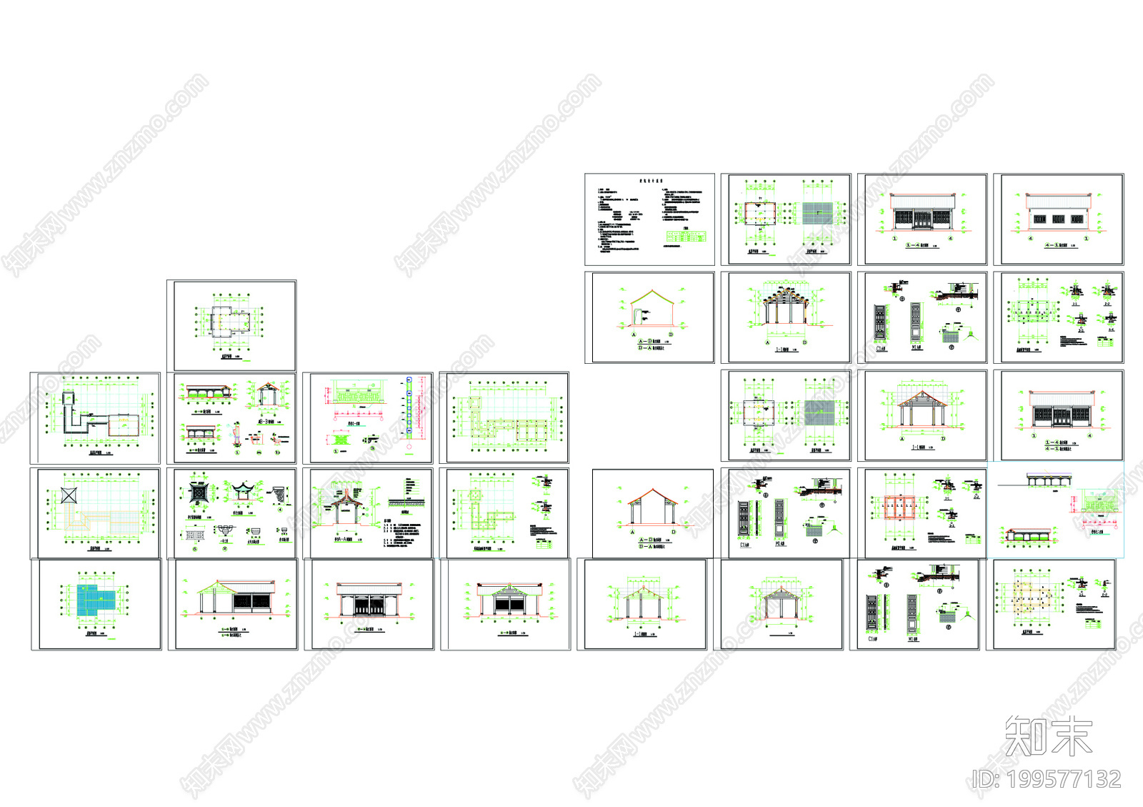 古建筑建筑cad施工图下载【ID:199577132】