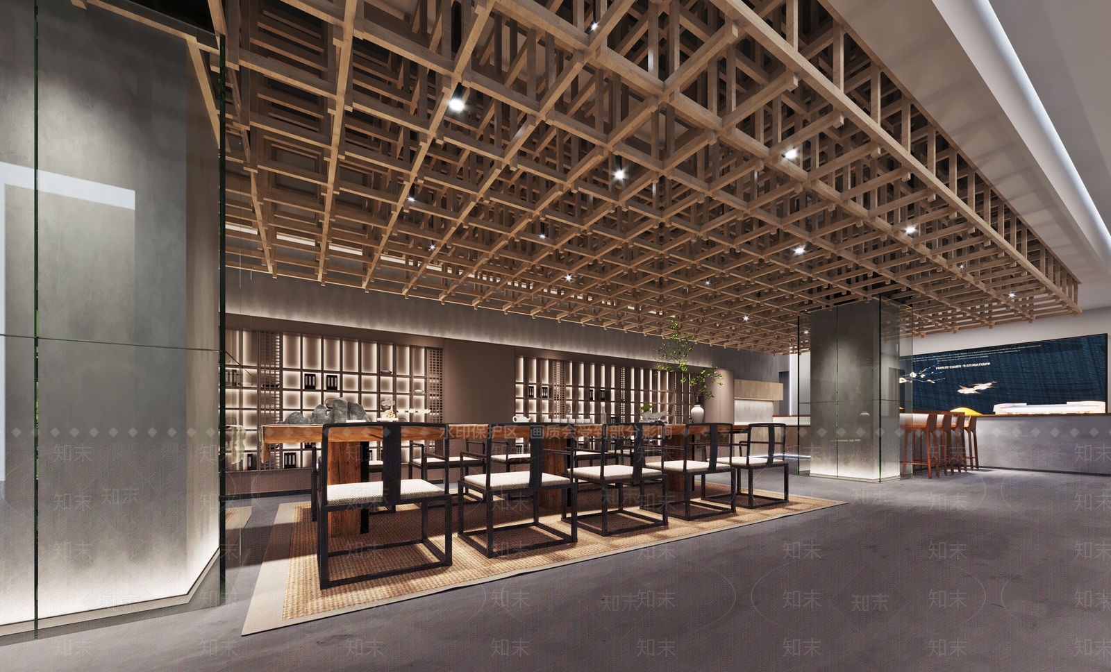 新中式茶馆3D模型下载【ID:499579161】