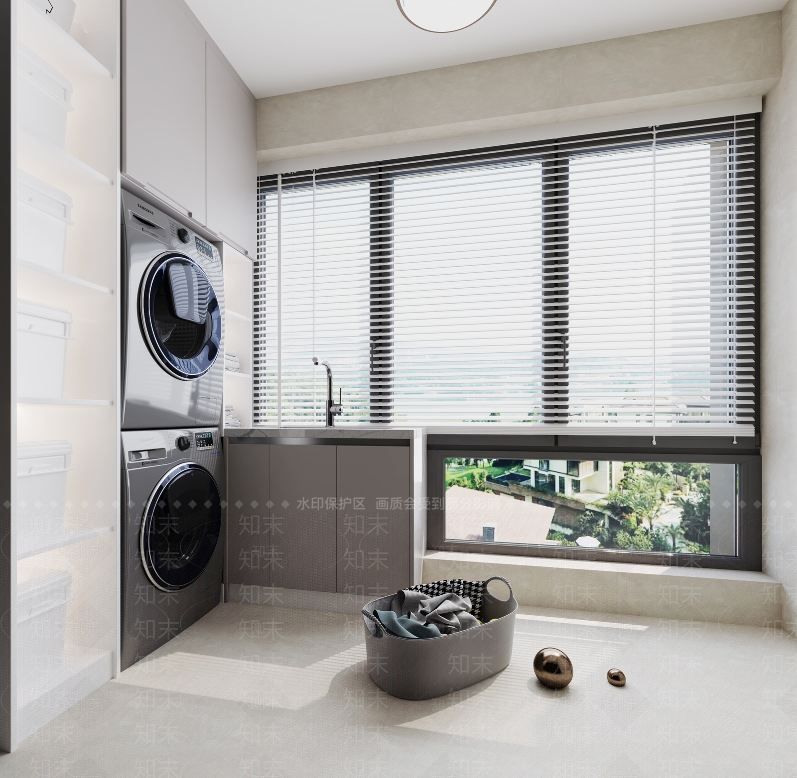 现代阳台3D模型下载【ID:299593262】