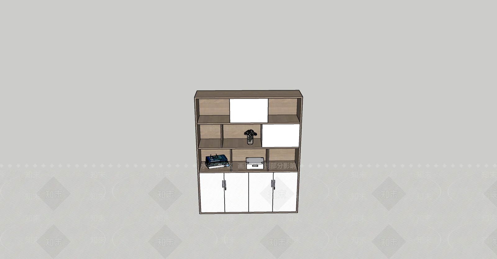 现代文件柜SU模型下载【ID:299639619】