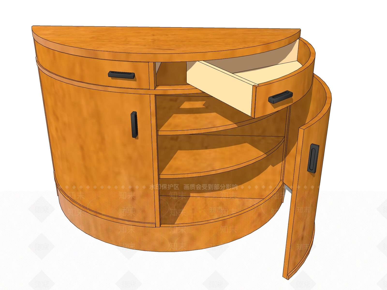 欧式餐具柜子SU模型下载【ID:199826762】