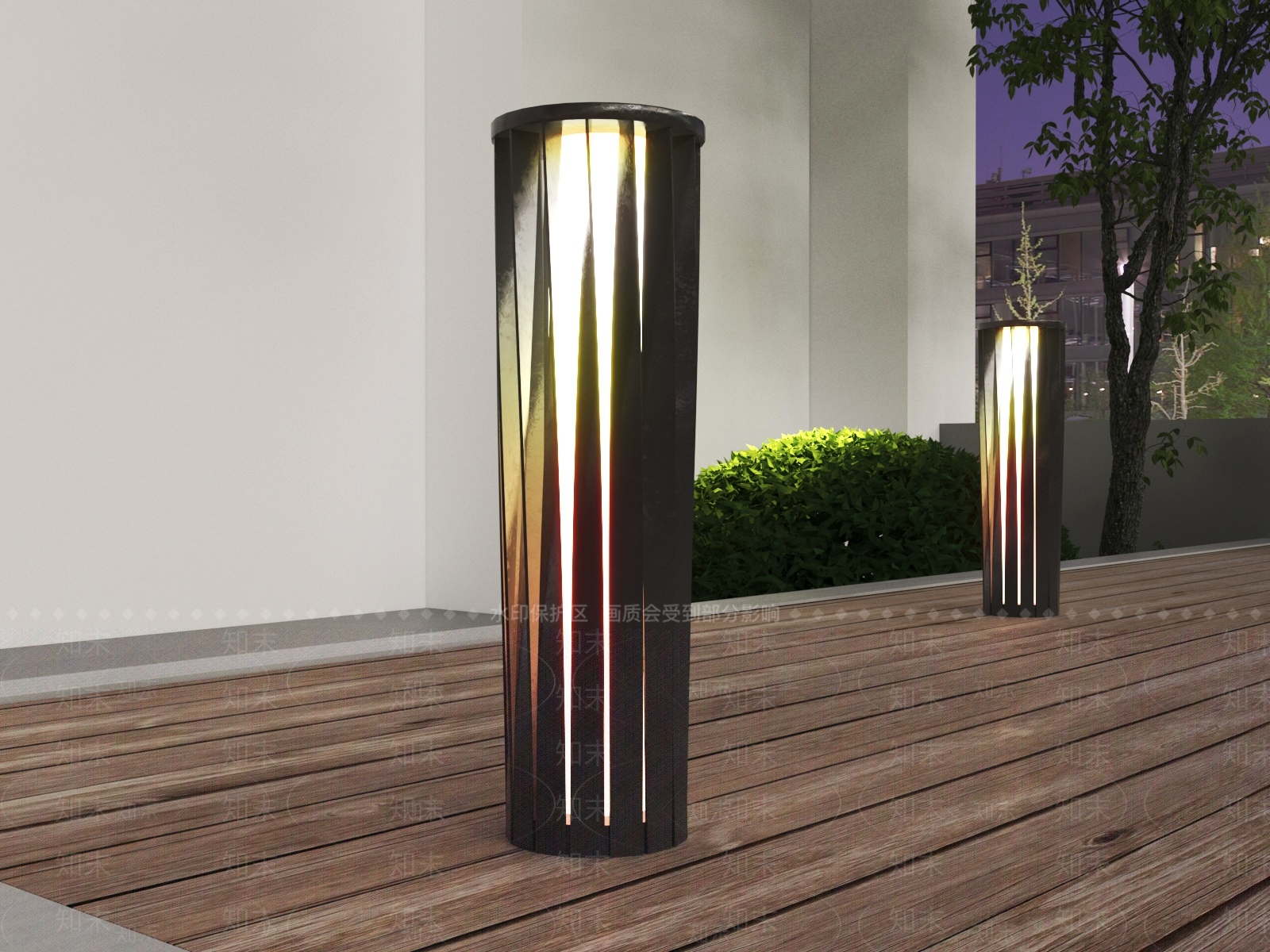 现代户外灯3D模型下载【ID:499661354】