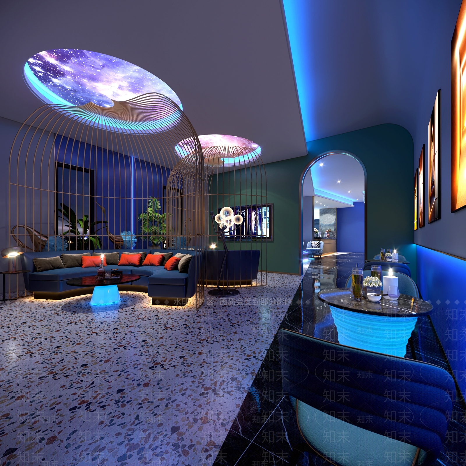 现代足浴会所3D模型下载【ID:799671122】