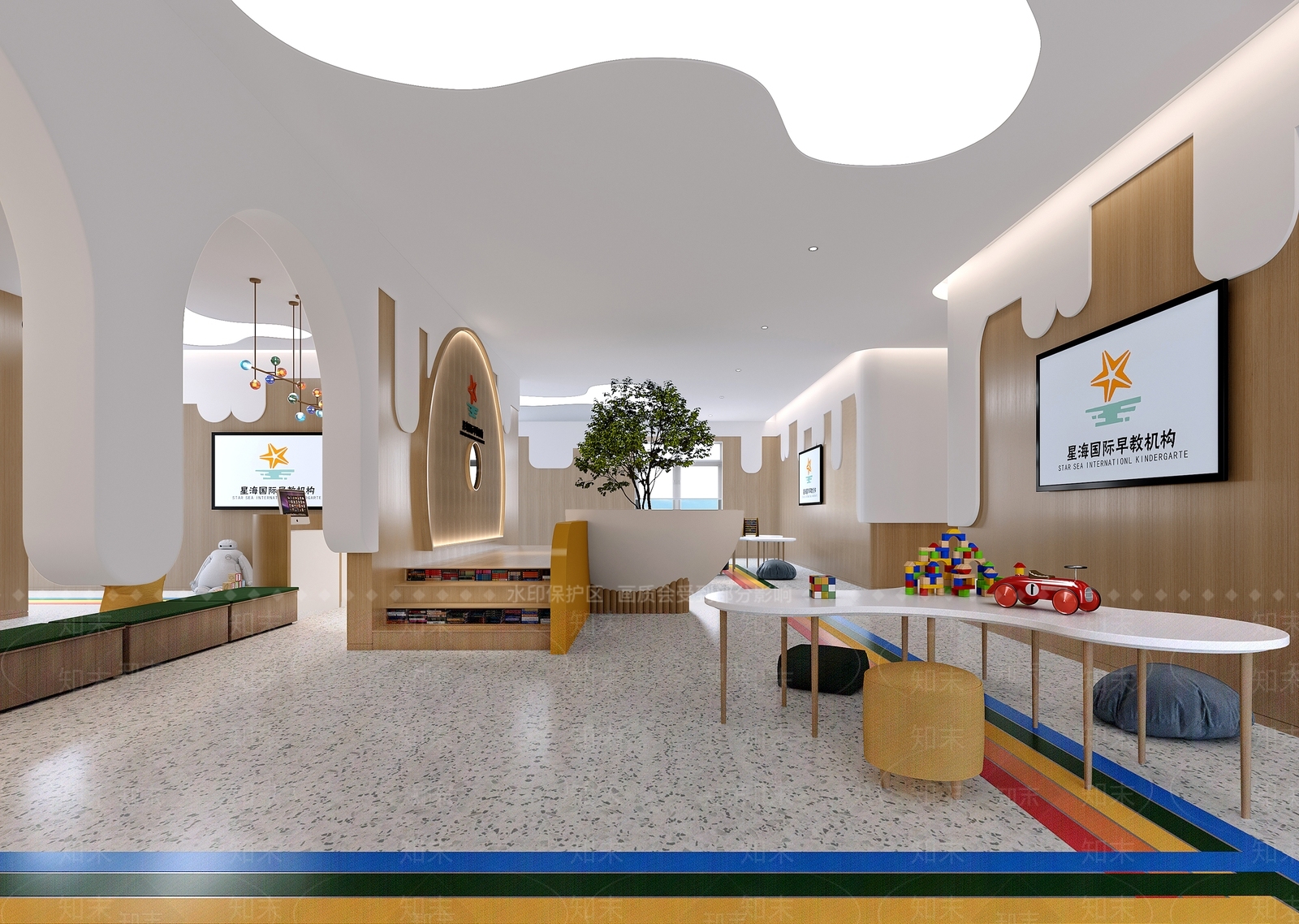 现代幼儿园3D模型下载【ID:399680927】