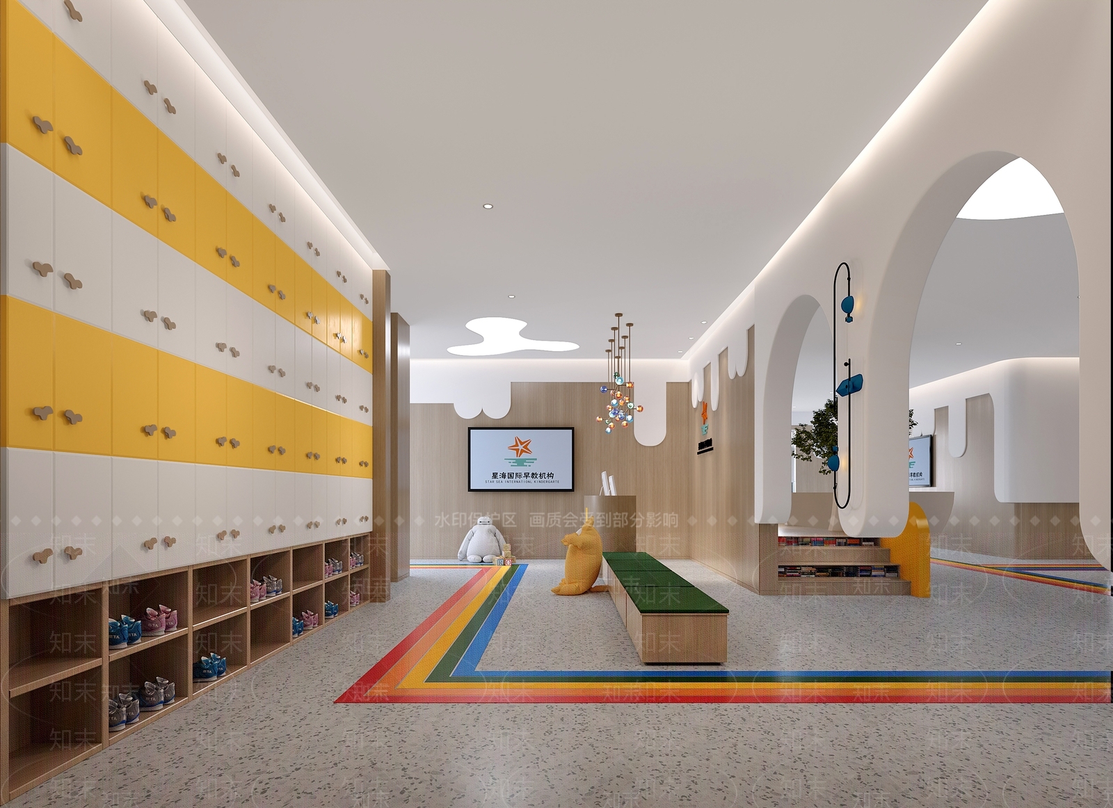 现代幼儿园3D模型下载【ID:399680927】