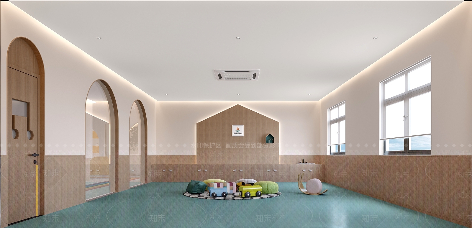 现代幼儿园3D模型下载【ID:399680929】
