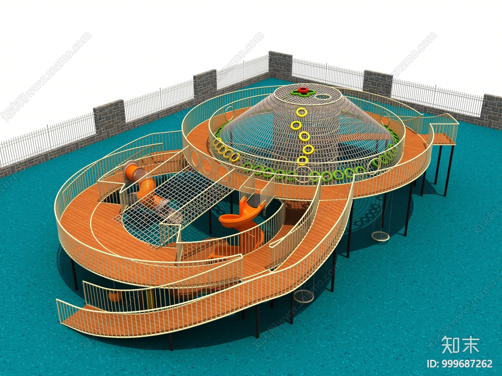 现代游乐场设备3D模型下载【ID:999687262】