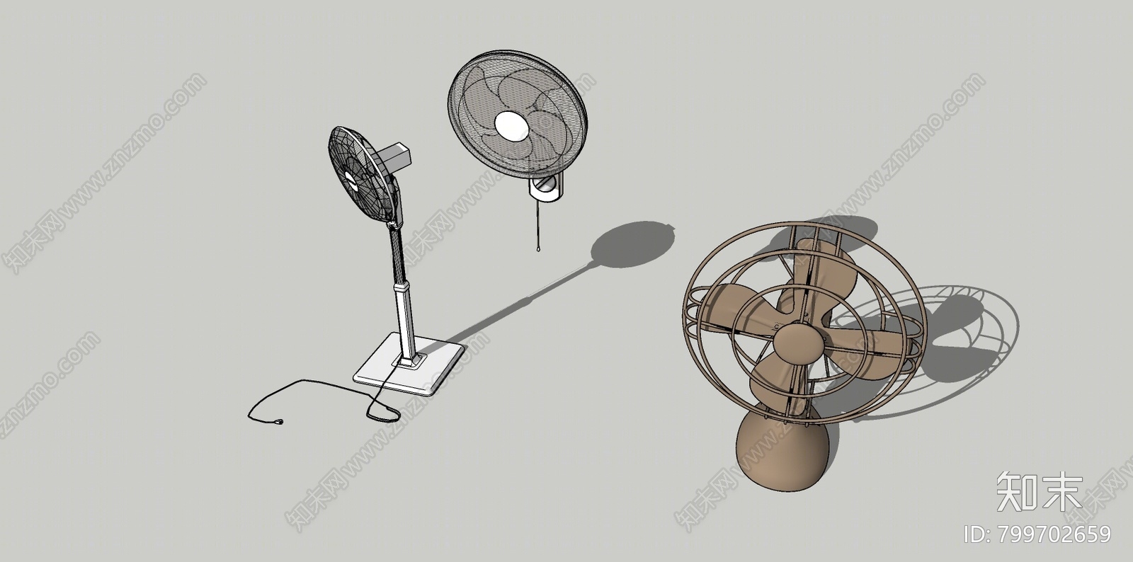 现代电风扇SU模型下载【ID:799702659】