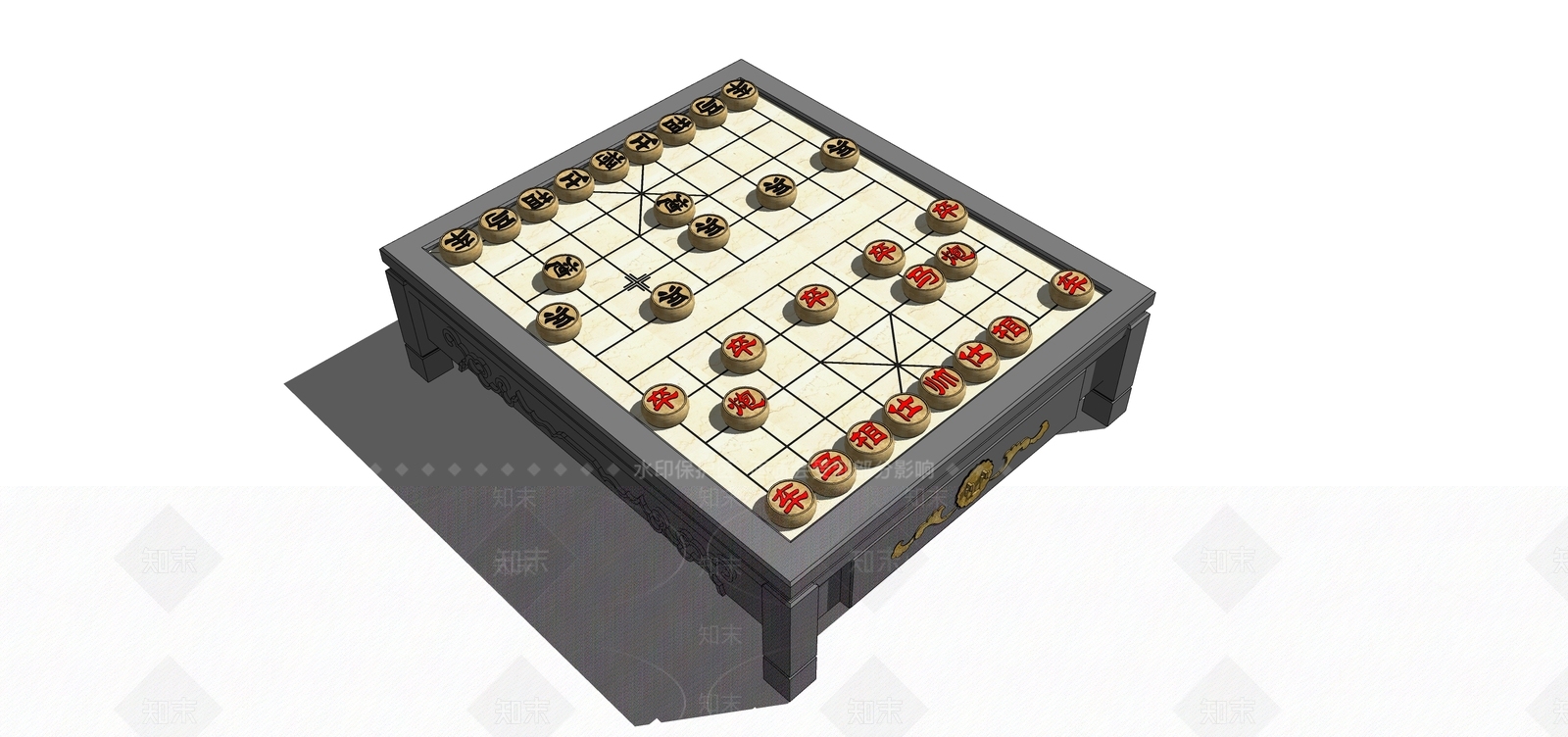 现代中国象棋SU模型下载【ID:199732424】