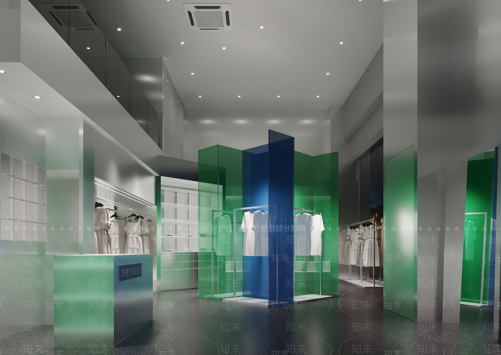 现代服装鞋店3D模型下载【ID:399736292】