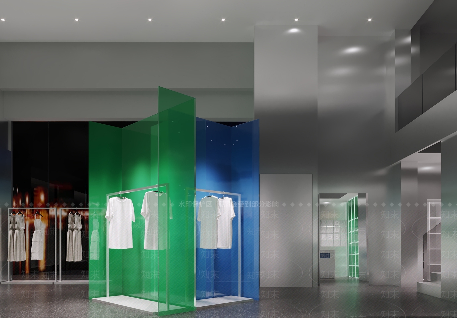 现代服装鞋店3D模型下载【ID:399736292】
