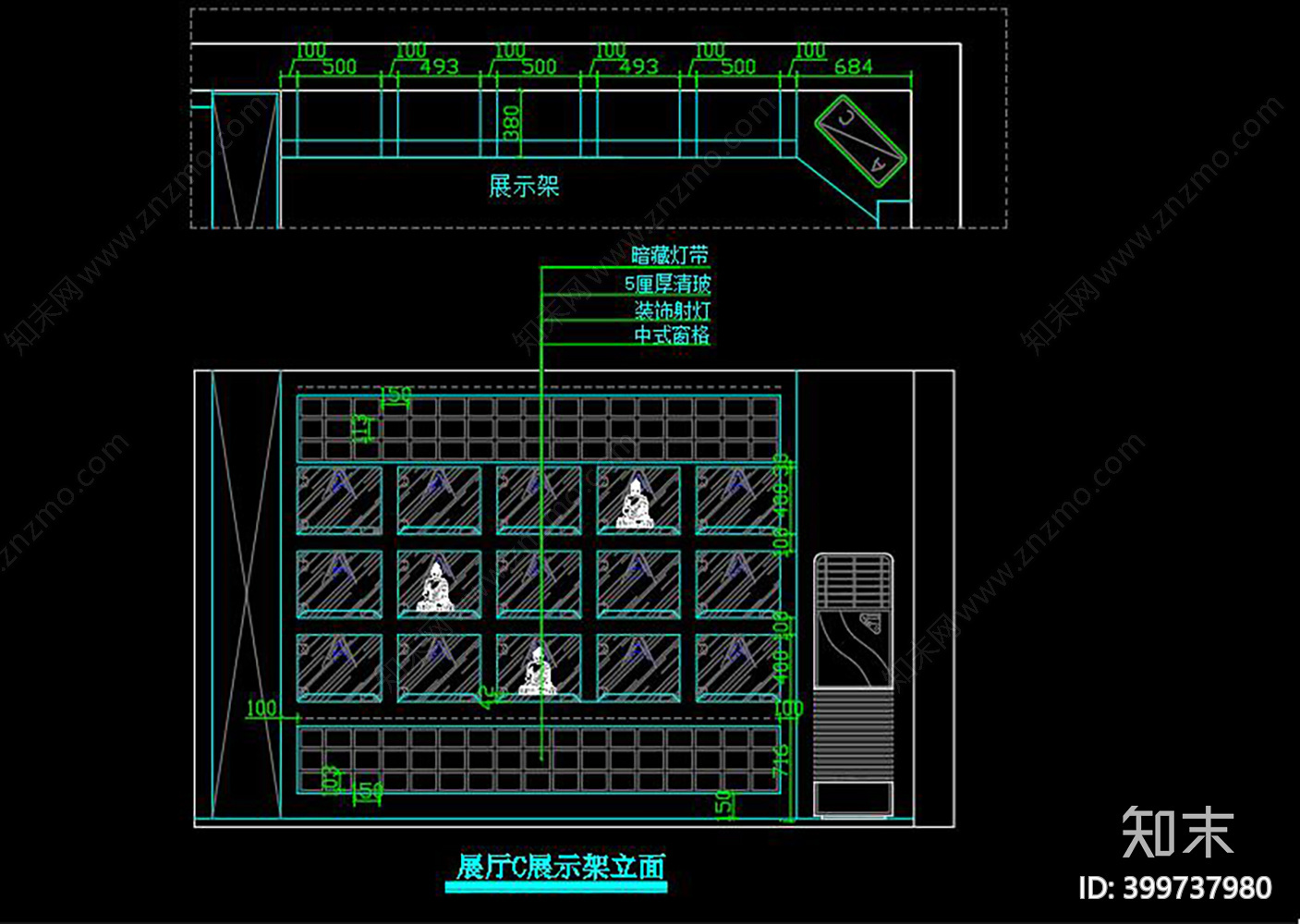 新中式特产店cad施工图下载【ID:399737980】