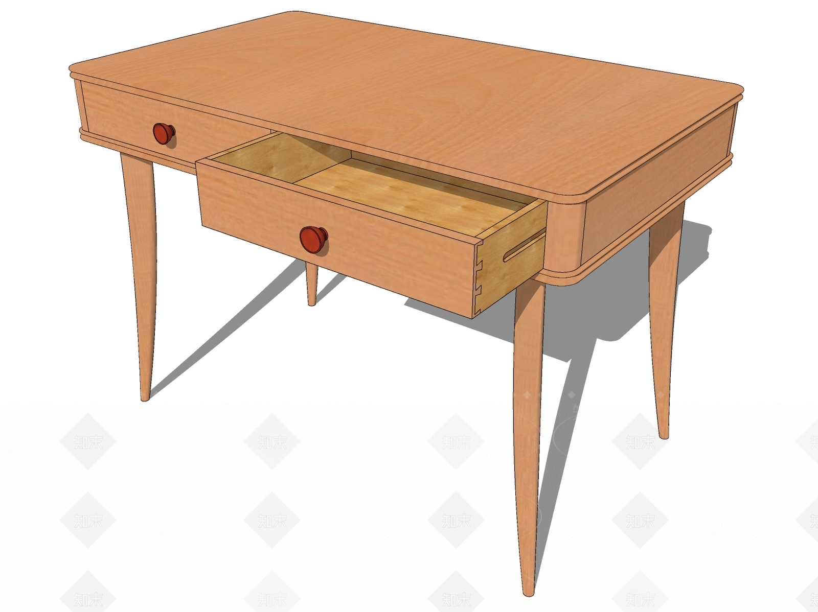 欧式书桌SU模型下载【ID:699762708】
