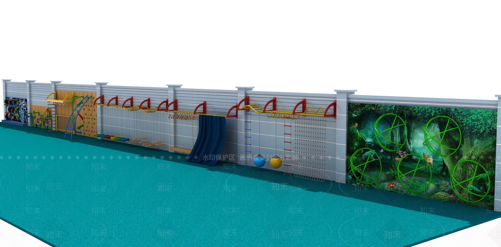 现代儿童器材3D模型下载【ID:999773245】