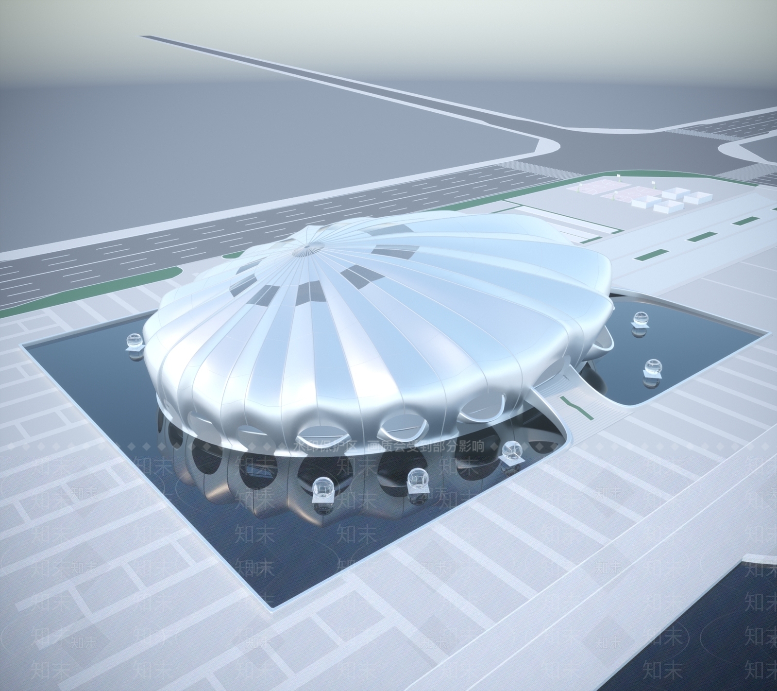 现代风格体育馆3D模型下载【ID:599773476】