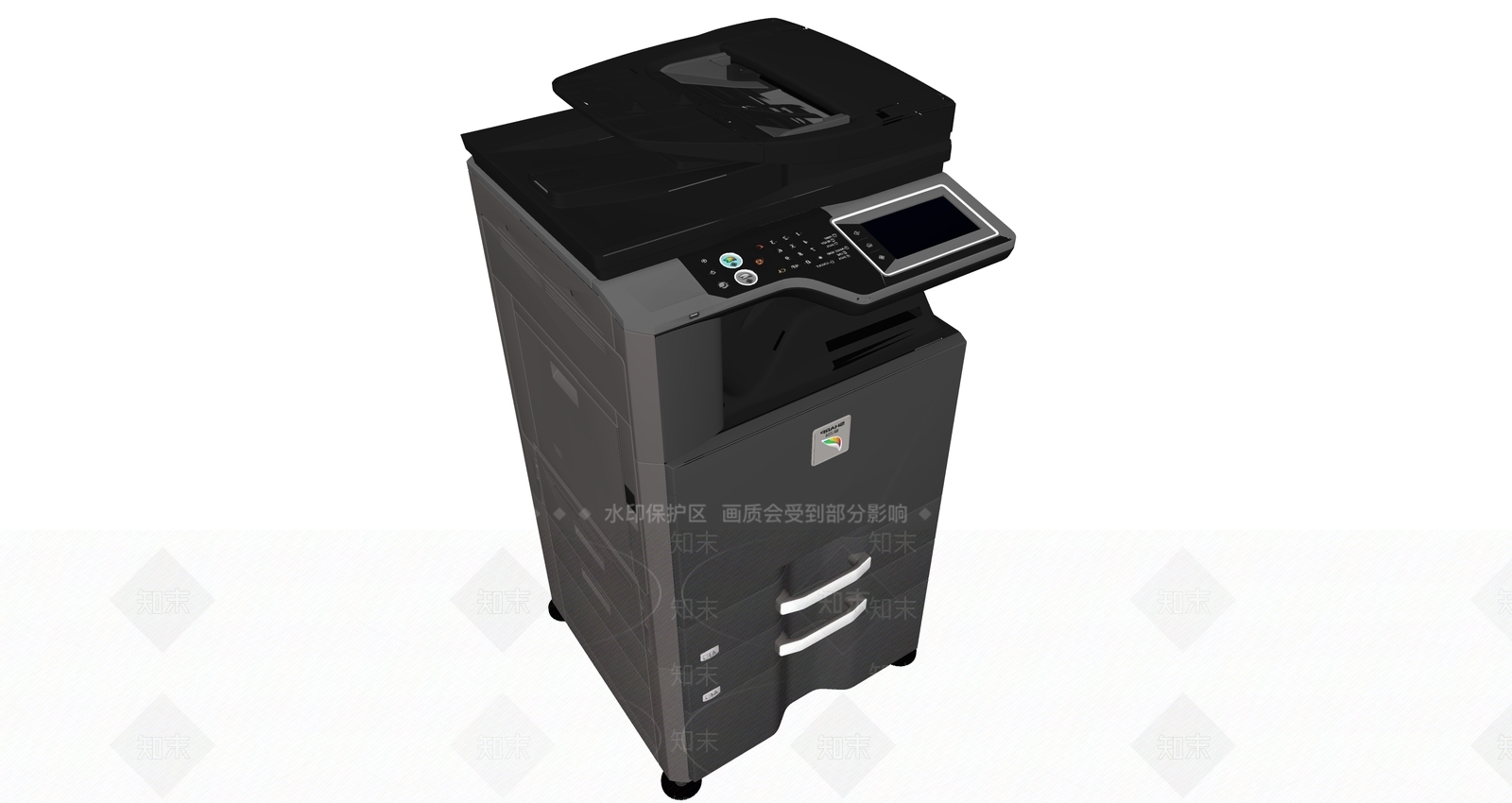 现代打印机SU模型下载【ID:899785689】