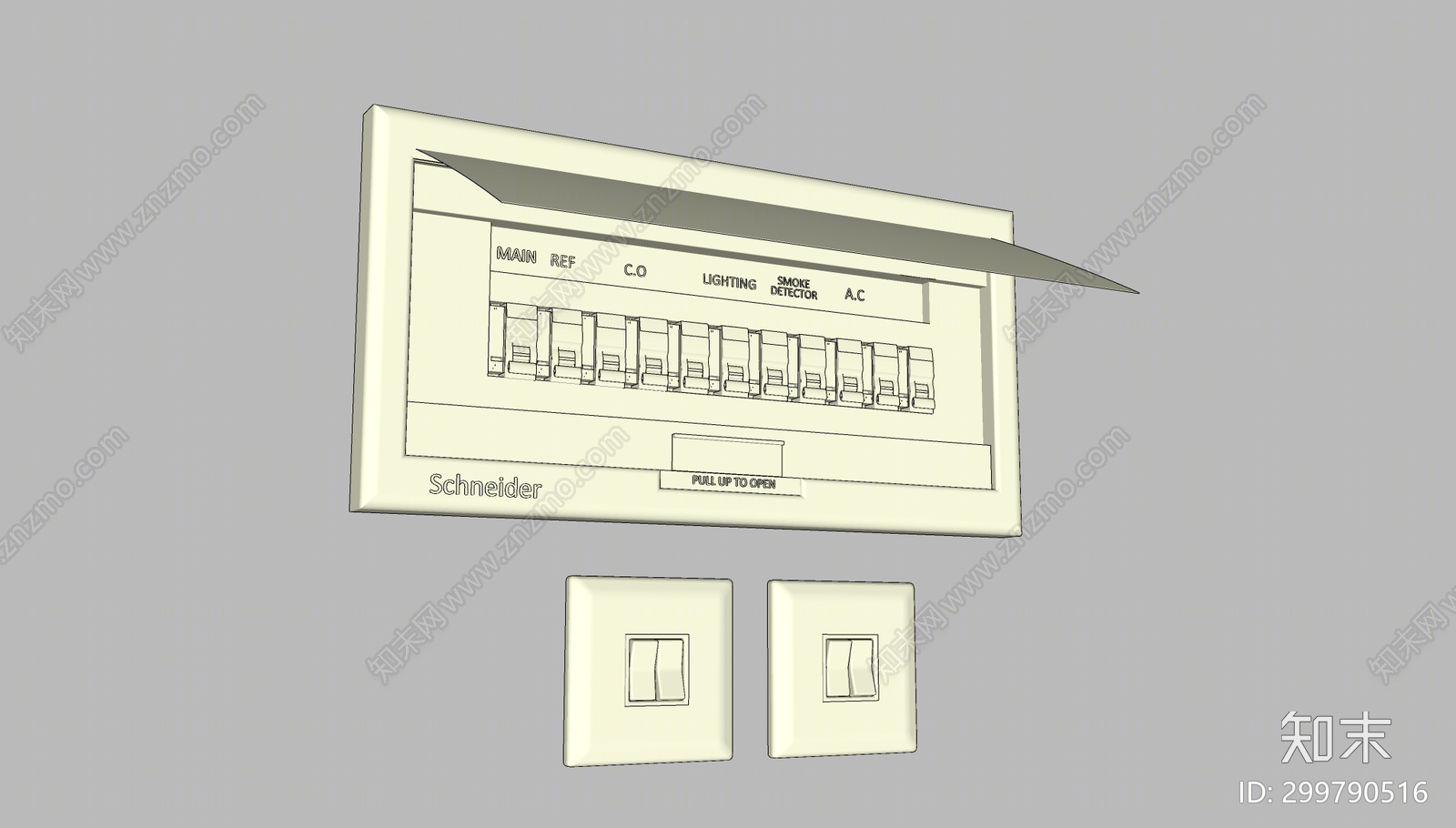 现代开关SU模型下载【ID:299790516】
