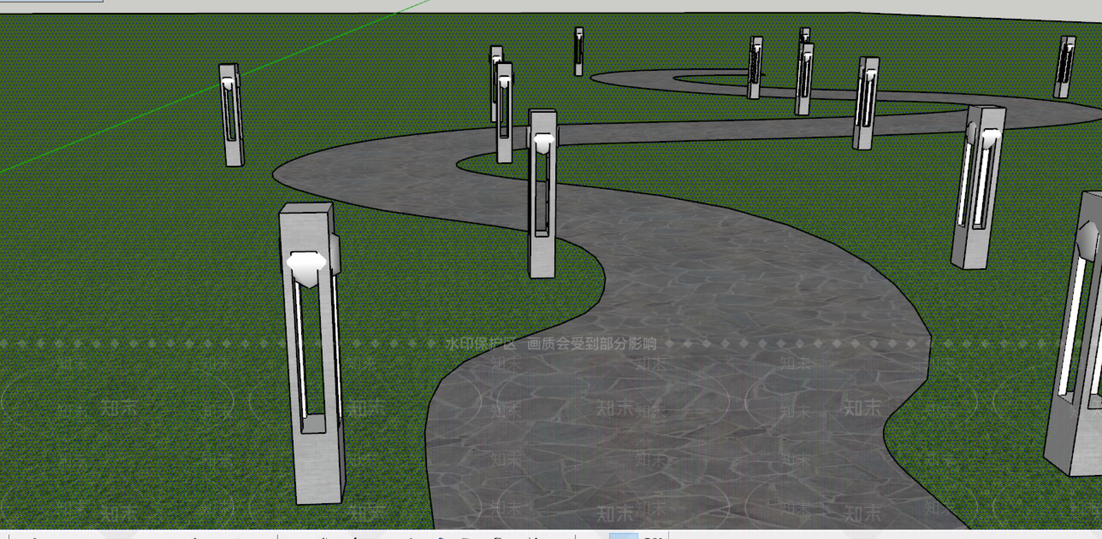 现代路灯组合SU模型下载【ID:299797037】