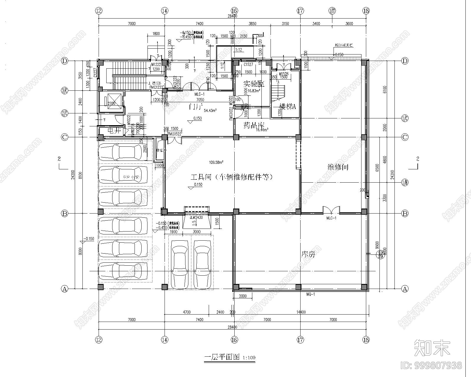 垃圾中转站cad施工图下载【ID:999807938】