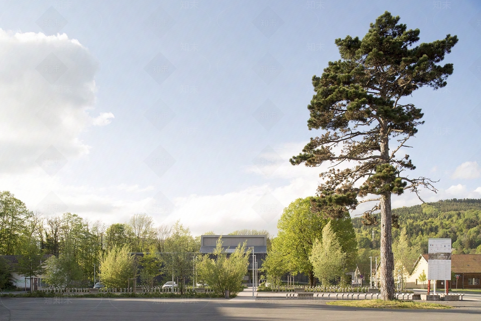 户外小区外景贴图下载【ID:299809974】