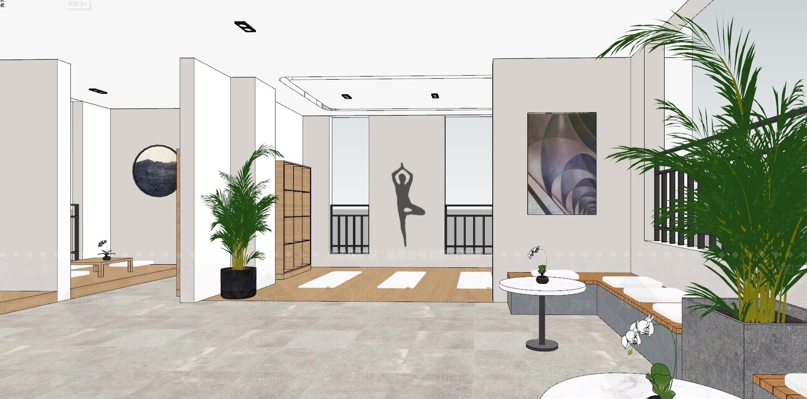 现代健身房SU模型下载【ID:599812259】