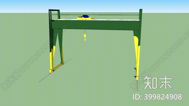 现代龙门吊SU模型下载【ID:399824908】