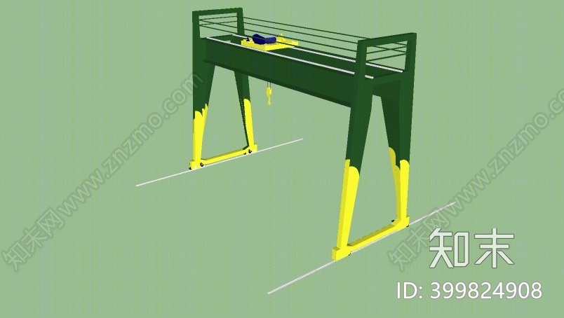 现代龙门吊SU模型下载【ID:399824908】
