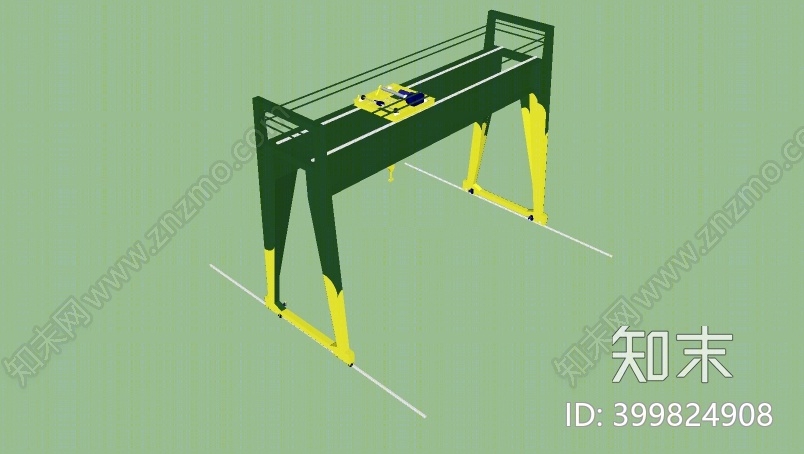 现代龙门吊SU模型下载【ID:399824908】