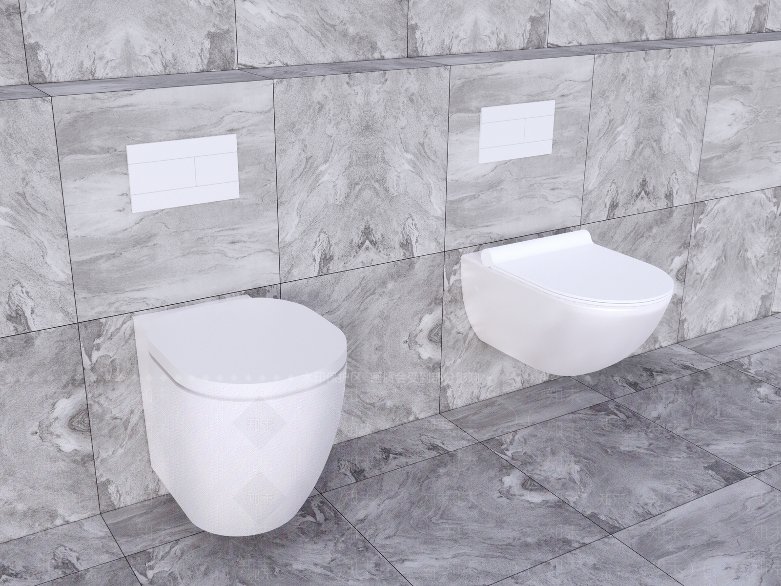 现代壁挂马桶SU模型下载【ID:799835154】