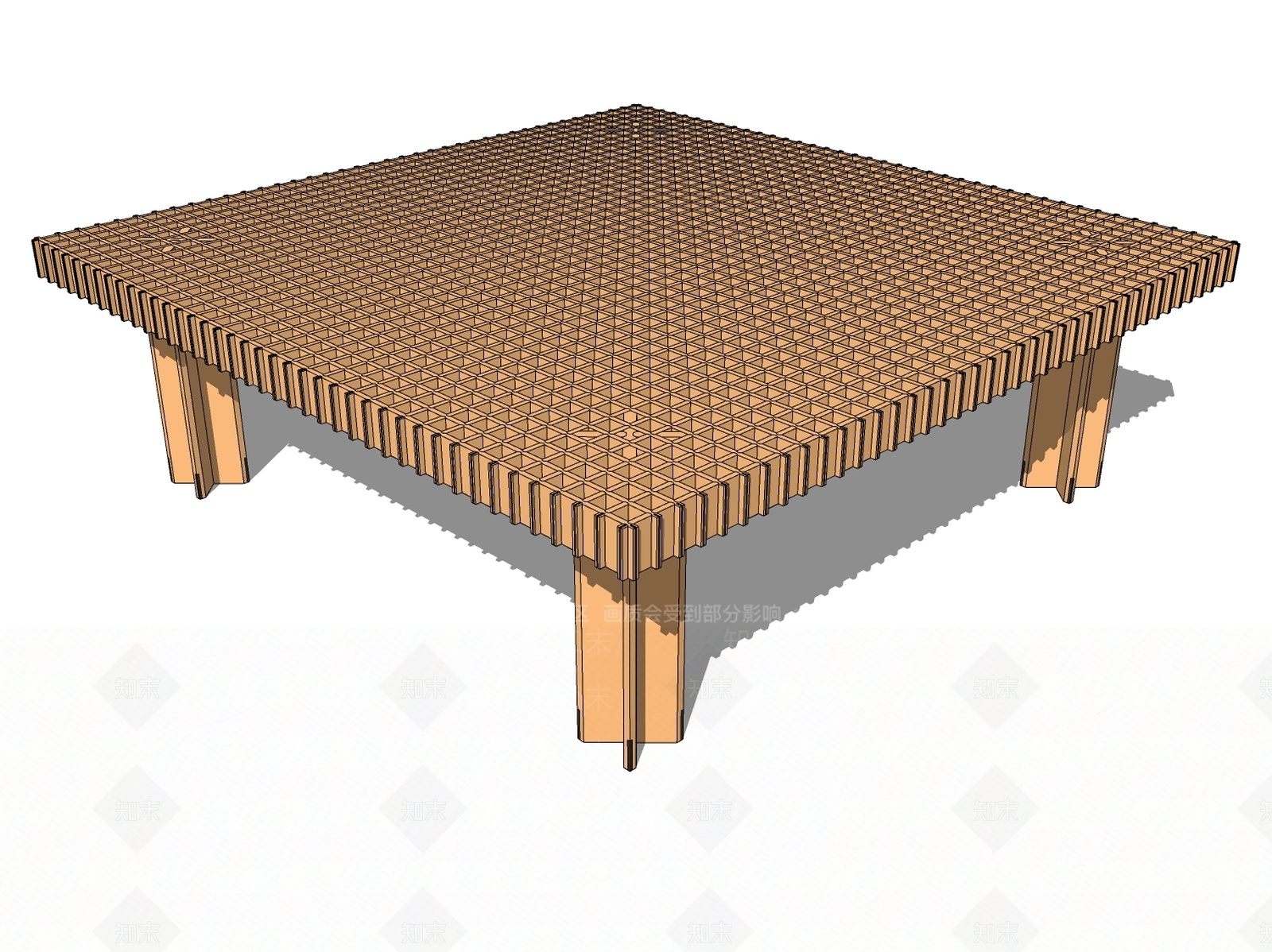 日式餐桌SU模型下载【ID:699836670】