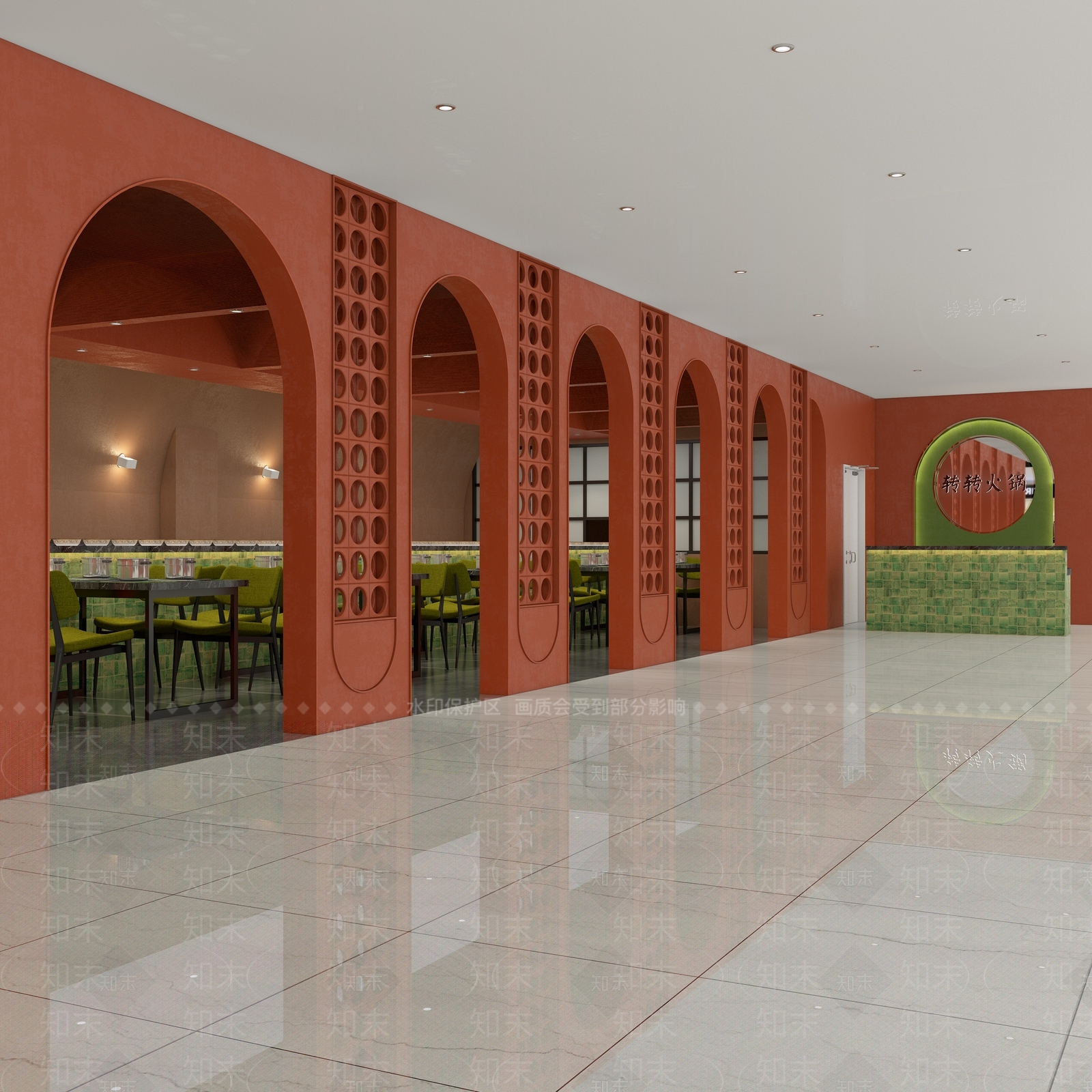 现代旋转小火锅店3D模型下载【ID:399836250】